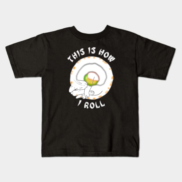 California Cat Roll Kids T-Shirt by CCDesign